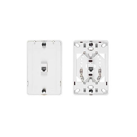 Allen Tel Screw Terminal Wall Phone Jack-4-Conductor, White AT219-4-15